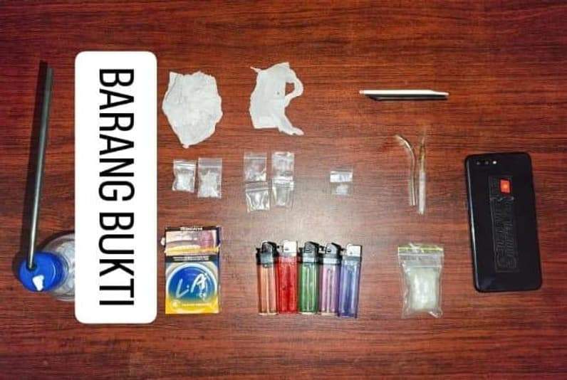 Barang Bukti yang Diamankan Polres Bontang. (Foto: Lutfi Aziz/Pusaranmedia.com)