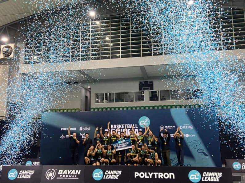 Tim basket putra Unmul raih Juara 1 dalam ajang Campus League Basketball Regional Samarinda Season 1, Minggu (10/5/2026). (Foto: Tri/Pusaranmedia.com)
