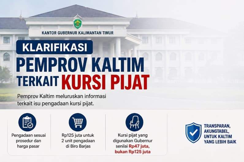 Ini Klarifikasi Pemprov Kaltim Terkait Kursi Pijat Senilai Rp125 Juta