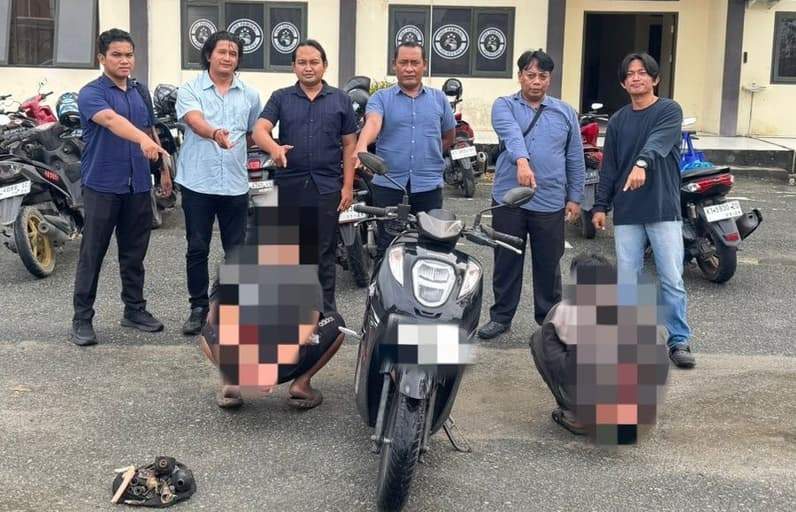 Dua pencuri meteran air diamankan Satreskrim Polres PPU. (Foto: Humas Polres PPU)