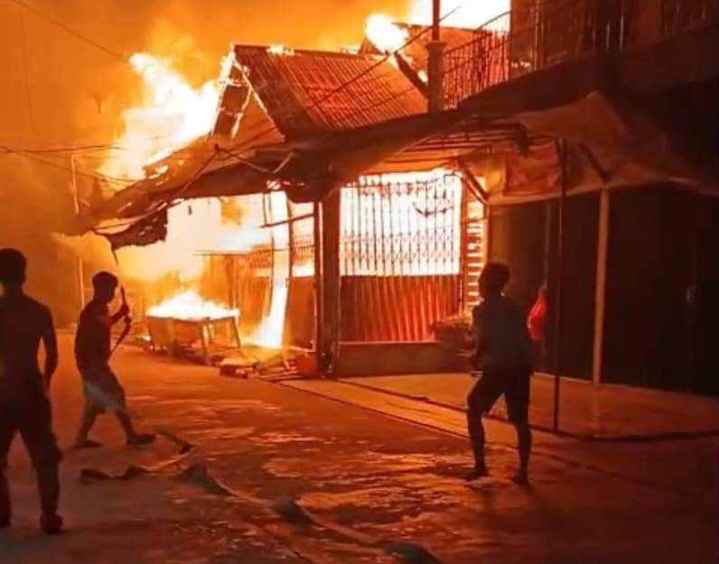 Peristiwa kebakaran diwilyah muara muntai (Foto: Relawan)