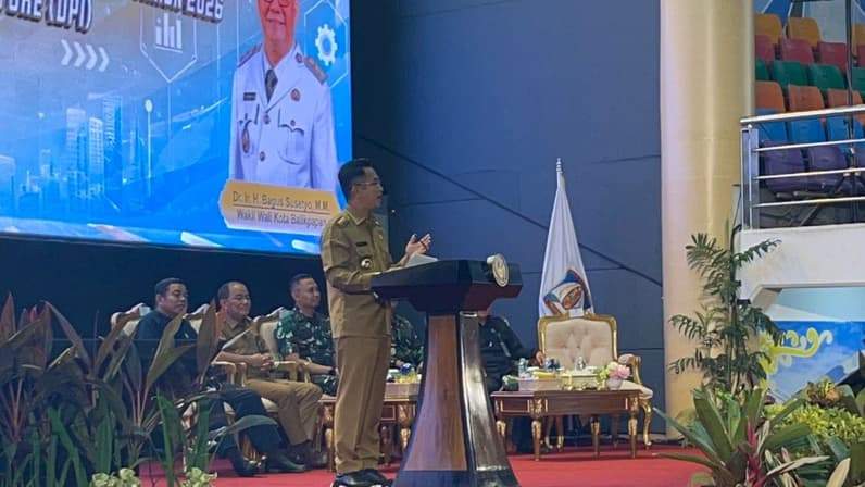 Wali Kota Balikpapan, Rahmad Mas'ud membuka kick off dan sosialisasi perluasan piloting digitalisasi Parlinsos di BSCC Dome, Selasa (2/6/2026). (Foto: Achmad Fadillah/Pusaranmedia.com)
