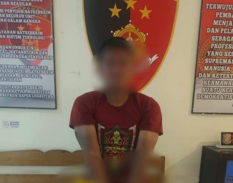 S (33), warga Kabupaten Paser diamankan Satreskrim Polres PPU. (Foto: Humas Polres PPU).
