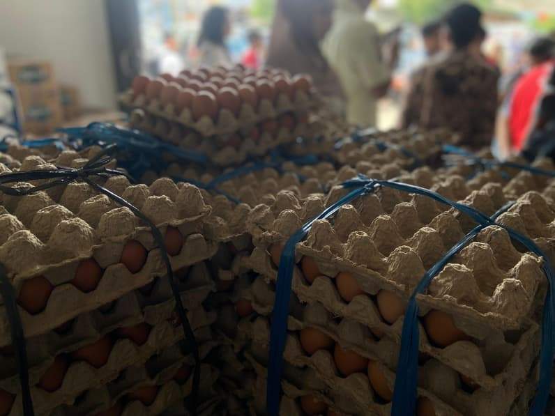 Pedagang di Samarinda mengatakan harga telur dari pemasok di Pulau Jawa mengalami kenaikan, Rabu (15/7/2026). (Foto: Tri/Pusaranmedia.com)