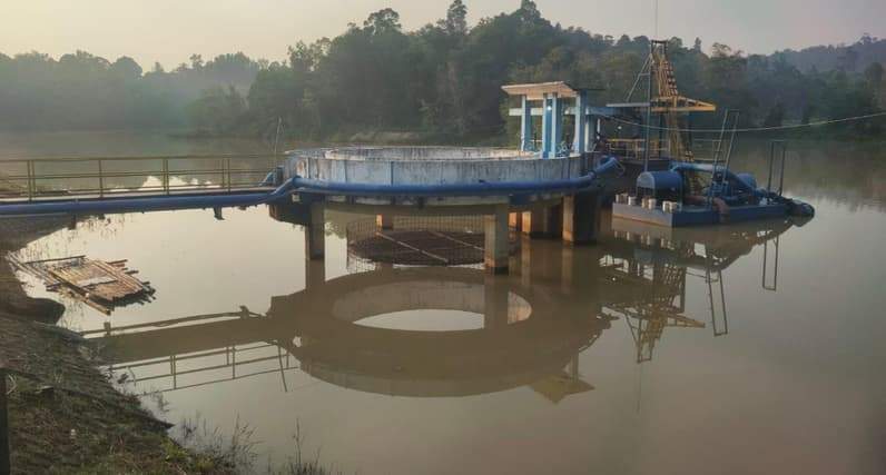 Kondisi terkini air beku di Embung Bolong Perumda Tirta Taka Nunukan (Foto: Diansyah/pusaranmedia.com)