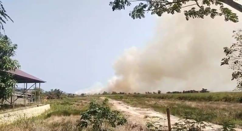 Terpantau kebakaran lahan di Kutai Timur. (Foto: Dok Polres Kutim)