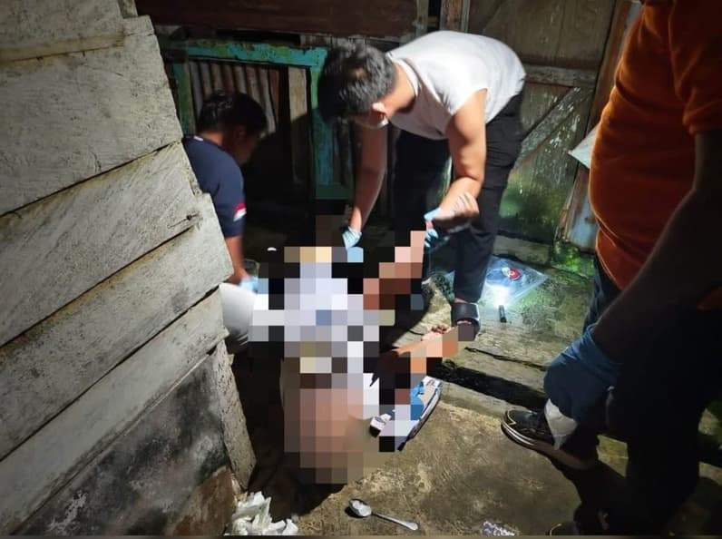 Korban saat dievakuasi oleh Tim Polres Nunukan di eks lokalisasi Nunukan (Foto: Polres Nunukan)