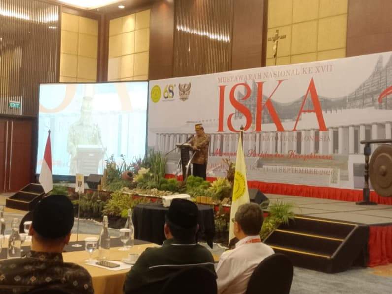 Wawali Kota Balikpapan, Bagus Susetyo dalam Munas XVII ISKA di Balikpapan, Jumat (11/9/2026). (Foto: Achmad Fadillah/Pusaranmedia.com)