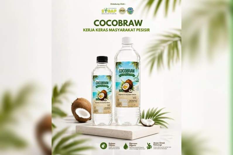 Produk minyak kelapa murni “COCOBRAW” hasil olahan Kelompok PKK Kampung Giring-Giring. (Foto: Istimewa)