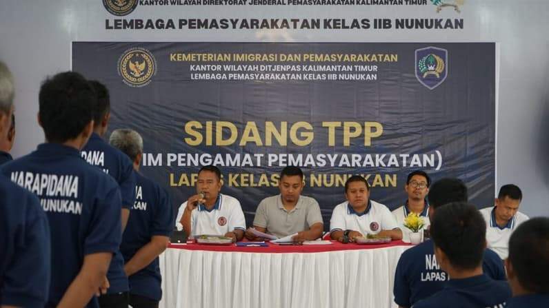 Sidang TPP yang dipimpin langsung Kasi Binadik Lapas Kelas IIB Nunukan. (Foto: Lapas Nunukan)