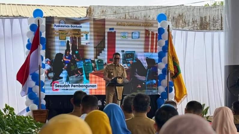 Wali Kota Samarinda, Andi Harun saat sambutan dalam peresmian yang digelar RSUD IA Moeis, Senin (31/8/2026). (Foto: Tri/Pusaranmedia.com)