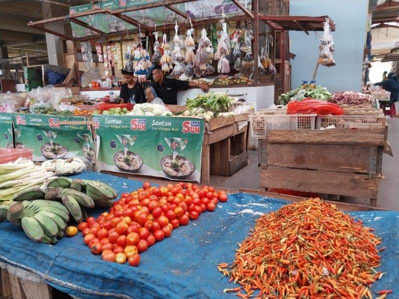Pasar Induk Penajam di Kelurahan Nenang, Kecamatan Penajam, PPU. (Foto: Adi Kade/Pusaranmedia.com).