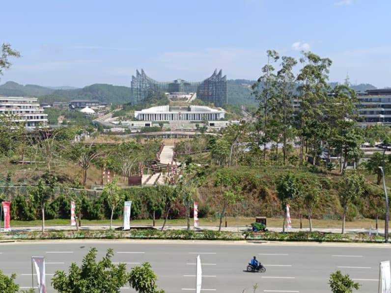 Istana Negara yang terletak di Kawasan Inti Pusat Pemerintahan Ibu Kota Nusantara, Jumat (28/8/2026). (Foto: Achmad Fadillah/Pusaranmedia.com)