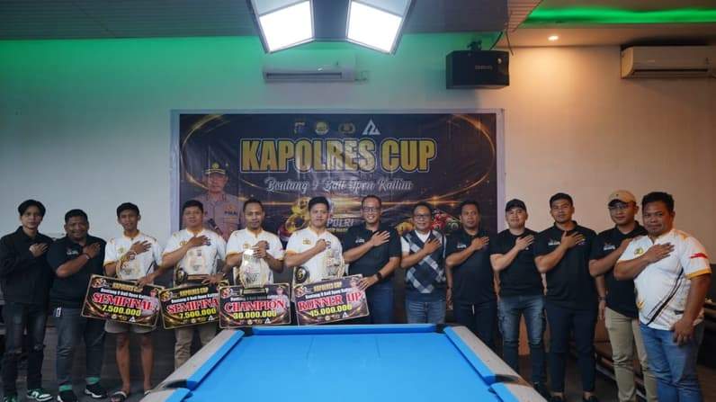 Kapolres Cup Bontang 9 Ball Open Kaltim. (Foto: Lutfi Aziz/Pusaranmedia.com)