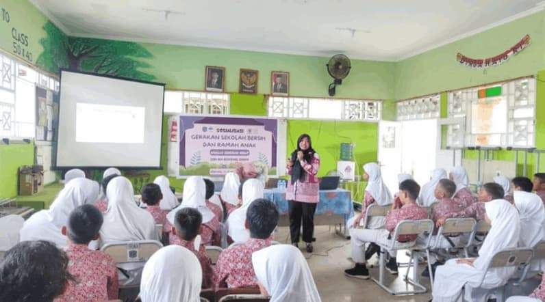 Sosialisasi Gerakan Sekolah Bersih dan Ramah Anak SDN 004 Bontang Barat. (Foto: SDN 004 Bontang Barat)