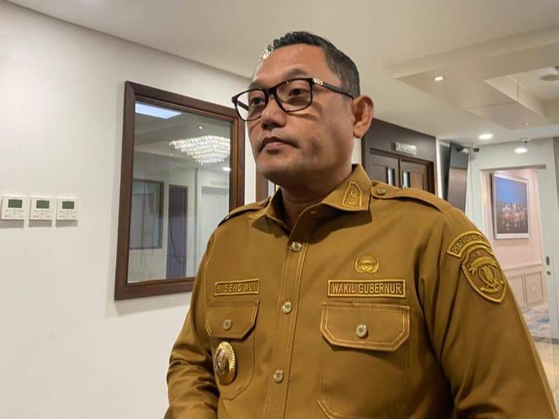 Wakil Gubernur Kaltim, Seno Aji saat diwawancarai media. (Foto: Tri/Pusaranmedia.com)