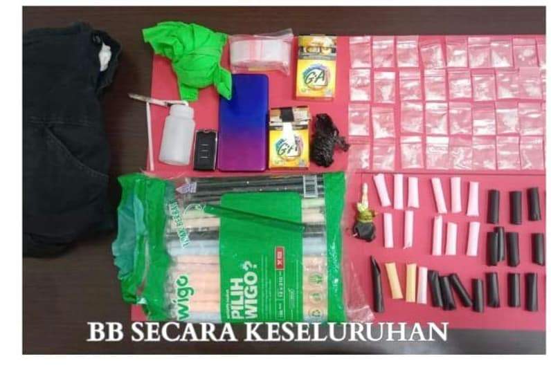 Barang bukti 40 paket sabu dengan berat bruto 18,89 gram berhasil diamankan Polisi, Jumat (28/8/2026). (Foto: Dok.Polres Kutim)