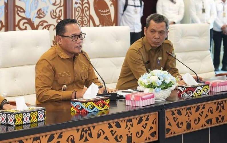 Wakil Gubernur Kaltim, Seno Aji saat menerima demonstran TRC PPA Kaltim di ruang Ruhui Rahayu, Senin (19/10/2026). (Dok. Pemprov Kaltim)