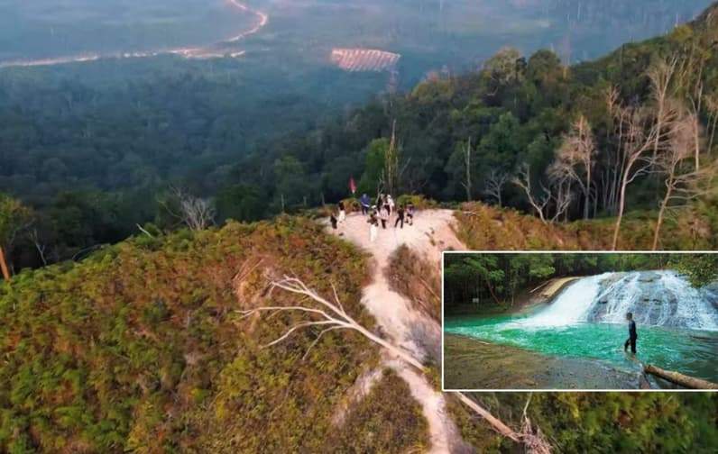 Air Terjun Tambalang dan Bukit Mincau, Kecamatan Segah. (Foto: Istimewa)