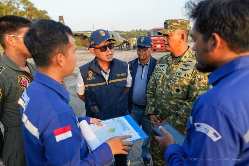 Pejabat pemangku kepentingan melakukan koordinasi saat OMC di IKN, Senin (24/8/2026). (Foto: Humas Otorita IKN)