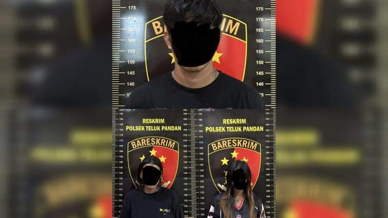 Tiga dugaan pelaku transaksi sabu diringkus polisi. (Foto: Dok Polres Kutim)