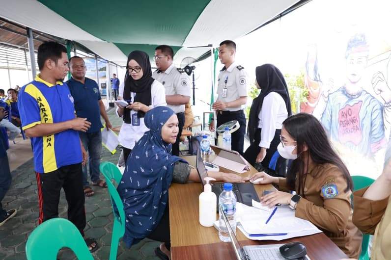 Skrining terintegrasi di Lapas Kelas IIA Bontang. (Foto: Lutfi Aziz/Pusaranmedia.com)