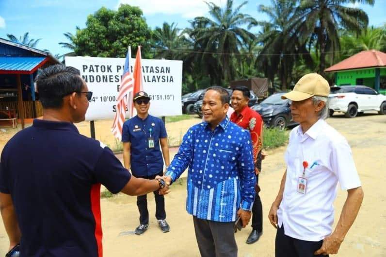 Tim BNPP RI saat melakukan kunjungan di Pulau Sebatik. (Foto: Diansyah/Pusaranmedia.com)