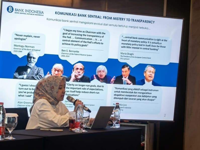 Analis Devisi Perencanaan dan Pengendalian Komunikasi Departemen Komunikasi BI, Nanda Rizky Fauziah. (Foto: Achmad Fadillah/Pusaranmedia.com)