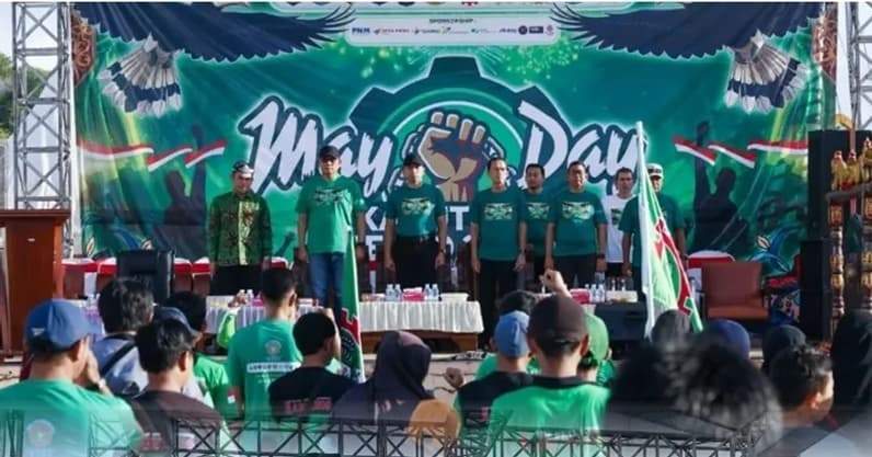 Momen perayaan May Day di Tarakan. (Foto: Istimewa)