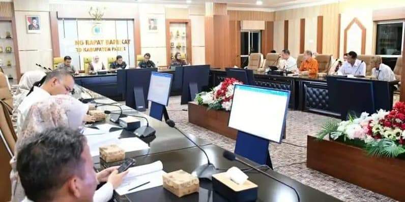 RDP DPRD Paser bersama OPD dan instansi vertikal untuk membahas kelanjutan Raperda Penanggulangan Kemiskinan Terpadu. (Foto: Dok DPRD Paser)