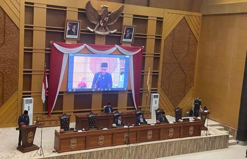 Wali Kota Samarinda, Andi Harun dalam Rapat Paripurna, Kamis (24/9/2026). (Foto: Tri/Pusaranmedia.com)