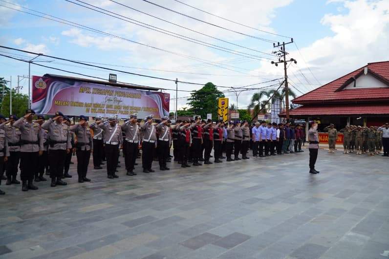 Apel gelar pasukan pengamanan Idul Adha 1447 hijriah. (Foto : Luthfi/Pusaranmedia.com)