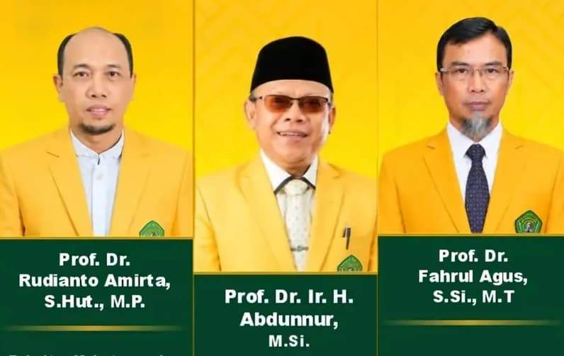 Setelah rapat senat secara tertutup, hanya tertinggal tiga calon rektor unmul periode 2026-2030. (Foto: Unmul Official)