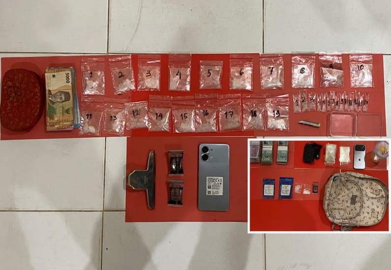 Barang bukti yang diamankan polisi dari dugaan peredaran sabu di Nunukan. (Foto: Polres Nunukan)