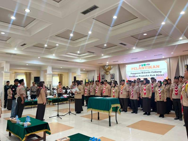 Pelantikan Pengurus Kwartir Cabang Gerakan Pramuka Kabupaten Berau. (Foto: Nur Hidayah/Pusaranmedia.com)