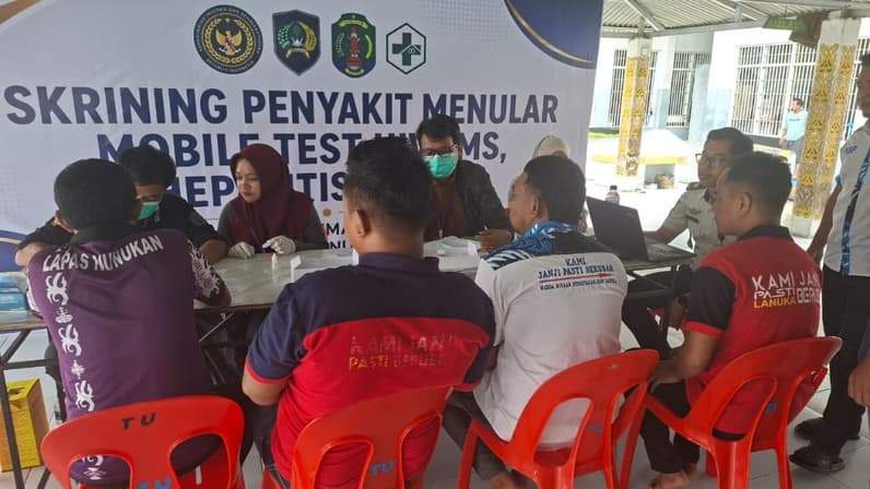 Skrining kesehatan yang dilakukan Lapas Kelas IIB Nunukan kepada WBP (Foto: Diansyah/pusaranmedia.com)