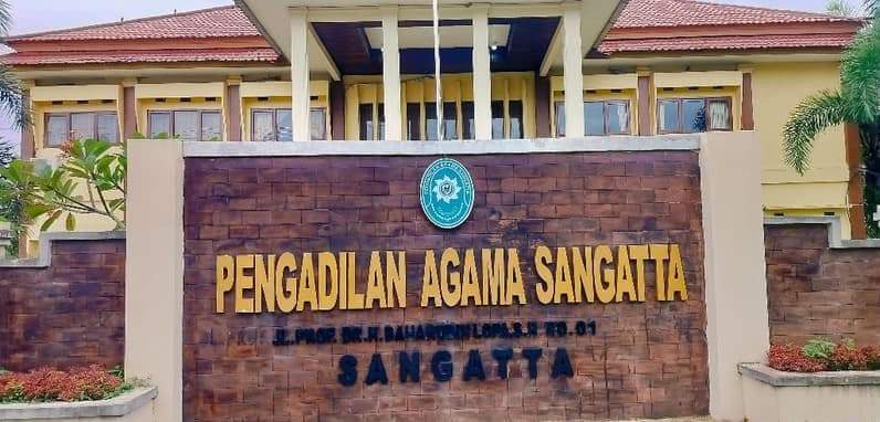 Potret Kantor Pengadilan Agama Sangata di Jalan Prof Dr H Baharuddin Lopa, SH, Kabupaten Kutai Timur. (Foto: Siswandi/PusaranMedia.com)