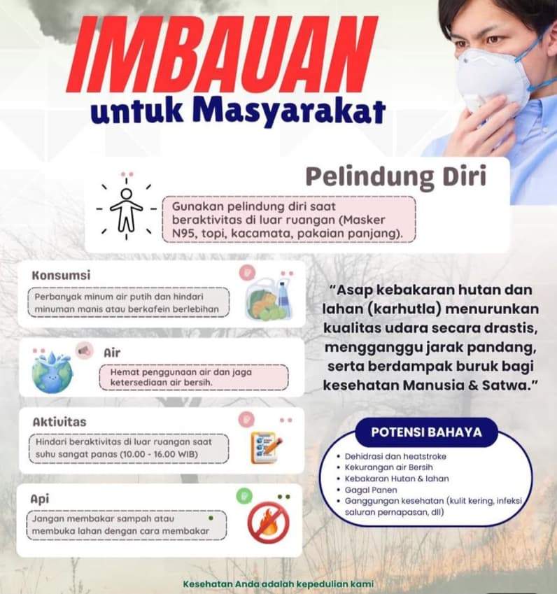 Flayer imbauan dari Dinkes Kutim untuk meminta masyarakat menggunakan masker saat beraktivitas di luar rumah. (Foto: Dok Dinkes Kutim)