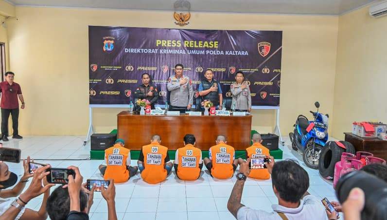 H Ladullah Hadiri Press Release Keberhasilan Gakkum Tindak Pidana 3C di Ditreskrimum Polda Kaltara