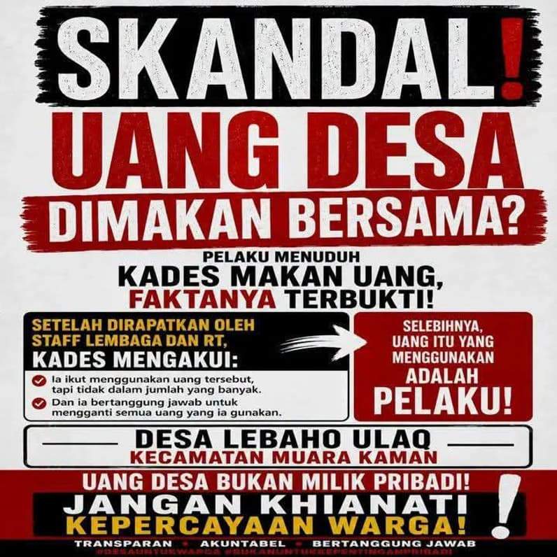 Player yang beredar di medsos terkait dugaan penyalahgunaan dana desa lebaho ulaq (Foto: warga lebaho ulaq)
