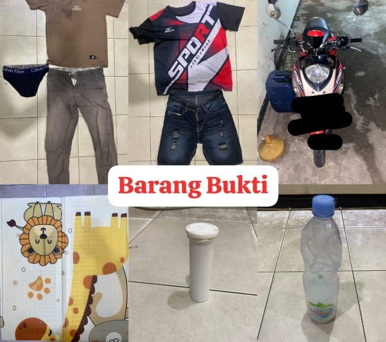 Barang bukti yang diamankan polisi dari tangan terduga pelaku. (Foto: Polres Nunukan)
