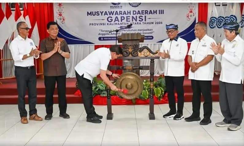 Momen pembukaan Musda III Gapensi Kaltara. (Foto : Istimewa)