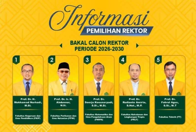 Bakal calon rektor universitas Mulawarman. (Foto: Humas Unmul)