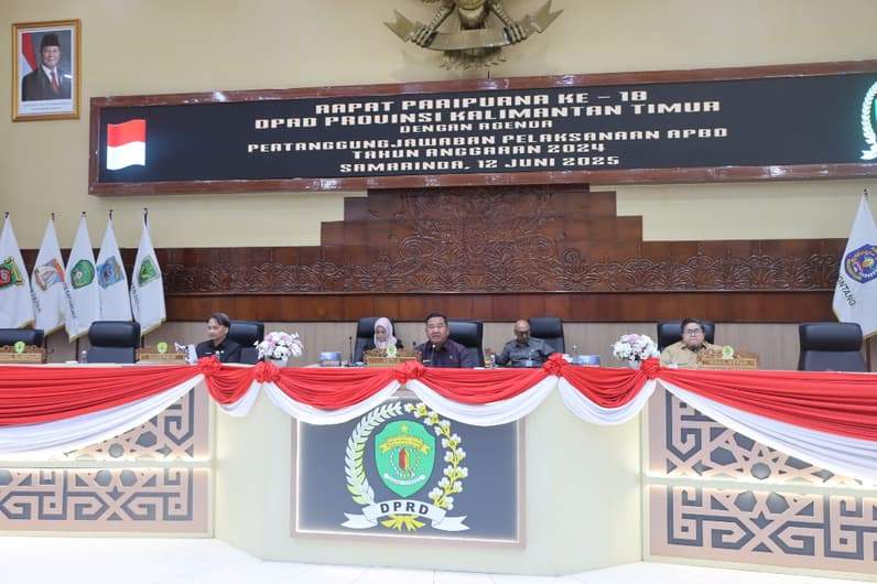 Rapat Paripurna ke-18 DPRD Provinsi Kalimantan Timur. (Foto: Humas DPRD Kaltim)