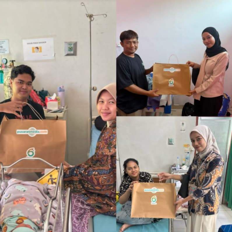 Tim Pusaranmedia berbagi bingkisan untuk ibu melahirkan di RSUD Abdul Rivai. (Foto: Nur Hidayah/ pusaranmedia.com)