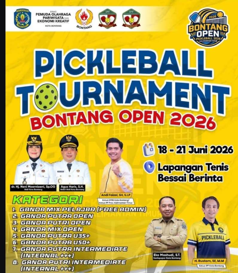 Pickleball Tournament Bontang Open 2026 (Dok:Lutfi Aziz/Pusaranmedia.com)