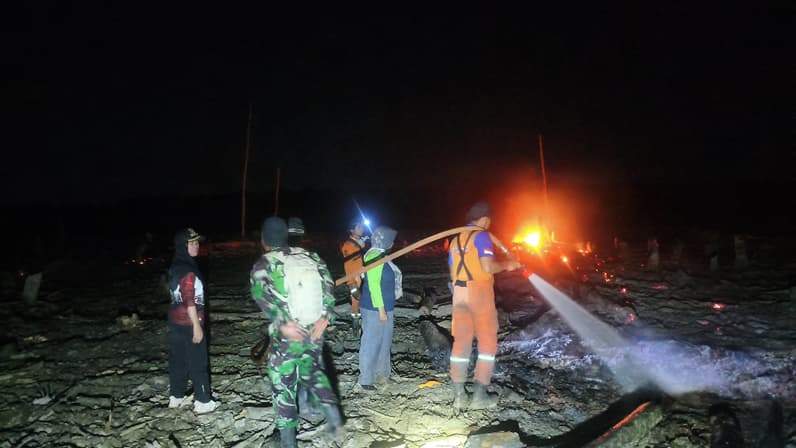 Karhutla di Desa Babulu Laut, Kecamatan Babulu, PPU terjadi pada 29 Agustus 2026 ini sedang dalam proses penyelidikan polisi. (Foto: Pusdalops BPBD PPU).