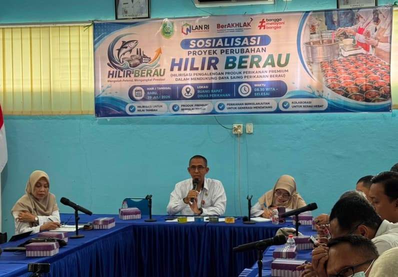 Sosialisasi Proyek Perubahan Hilir Berau yang digelar Dinas Perikanan Berau. (Foto: Istimewa)