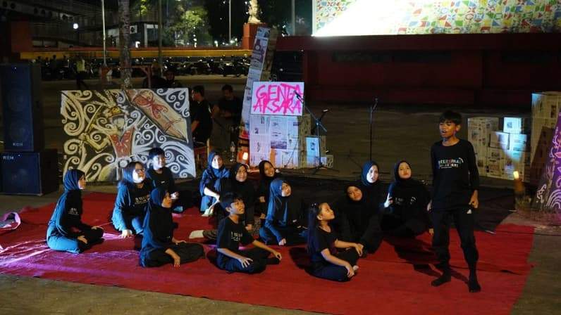 Genta Aksara Jadi Wadah Anak Muda Menyuarakan Isi Hati Lewat Seni
(foto:Aswin/pusaranmedia.con)