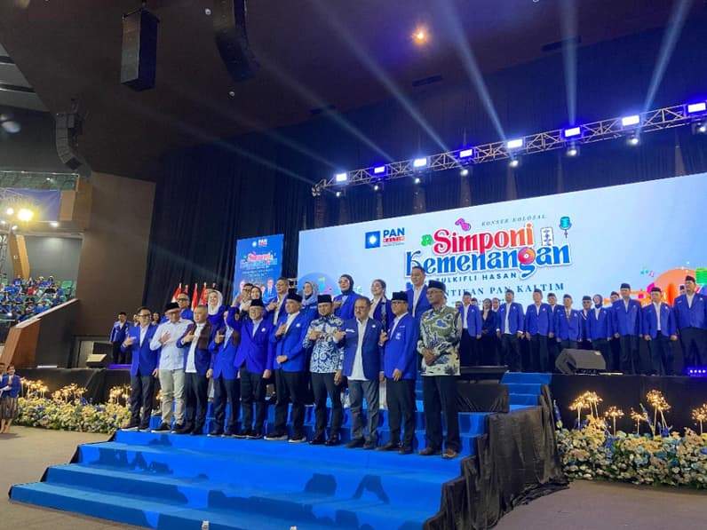 Pelantikan DPW dan DPD PAN se-Kaltim di Convention Hall GOR Kadrie Oening, Samarinda, Sabtu (25/4/2026). (Foto: Tri/Pusaranmedia.com)